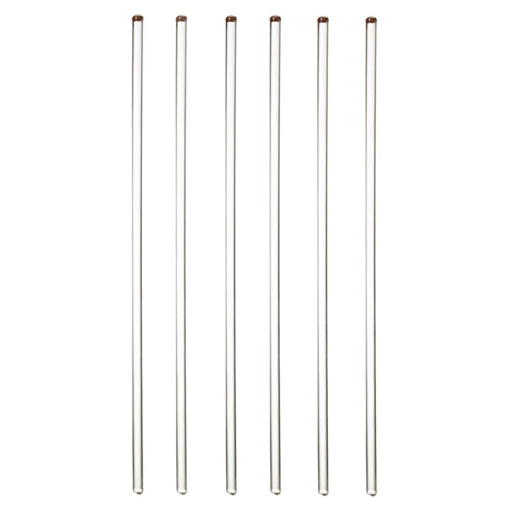  [AUSTRALIA] - Glass Stirring Rod Stir Stick 12'' Long 0.25'' Diameter with Both Ends Round 6 Pack