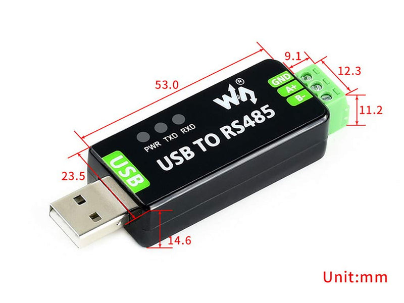  [AUSTRALIA] - Industrial USB to RS485 Converter with Original FT232RL Embedded Protection Circuits Resettable Fuse, ESD Protection, and TVS Diode, etc