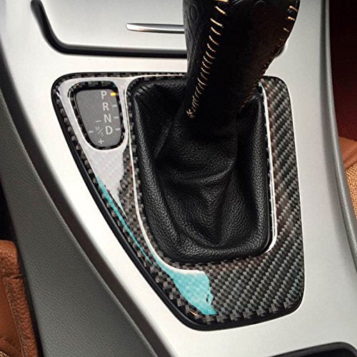 Soft Carbon Fiber Car Control Gear Box Shift Panel Frame Cover Sticker for BMW E90 3 Series 2005-2012 318i 320i 325i 330i 335i - LeoForward Australia