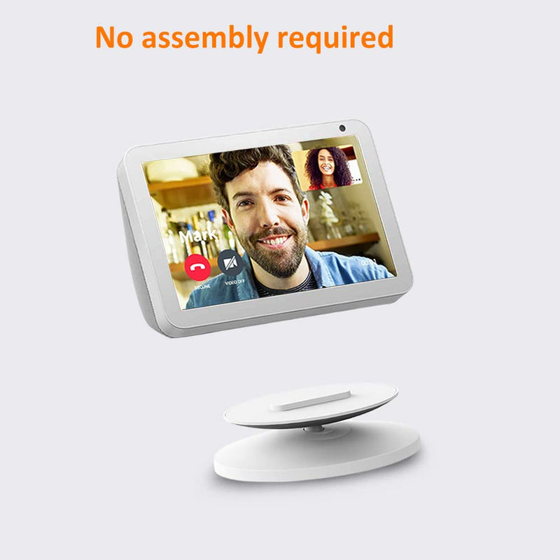  [AUSTRALIA] - AutoSonic Stand for Echo Show 8 and 5 (1st Gen and 2nd Gen) | Accessories Made for Echo Alexa | Swivel and Tilt | Magnetic Attachment | White