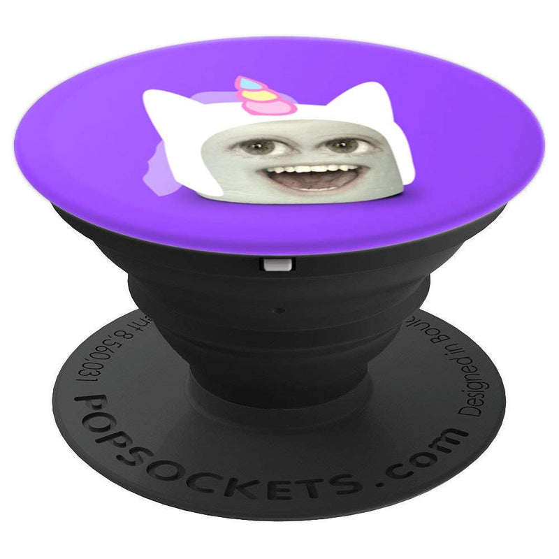  [AUSTRALIA] - AO Marshmallow Unicorn BK BK PopSockets Grip and Stand for Phones and Tablets Black