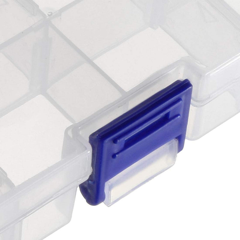  [AUSTRALIA] - uxcell Component Storage Box - PP Adjustable 8 Grids Electronic Component Containers Tool Boxes Clear White 137x67x30mm