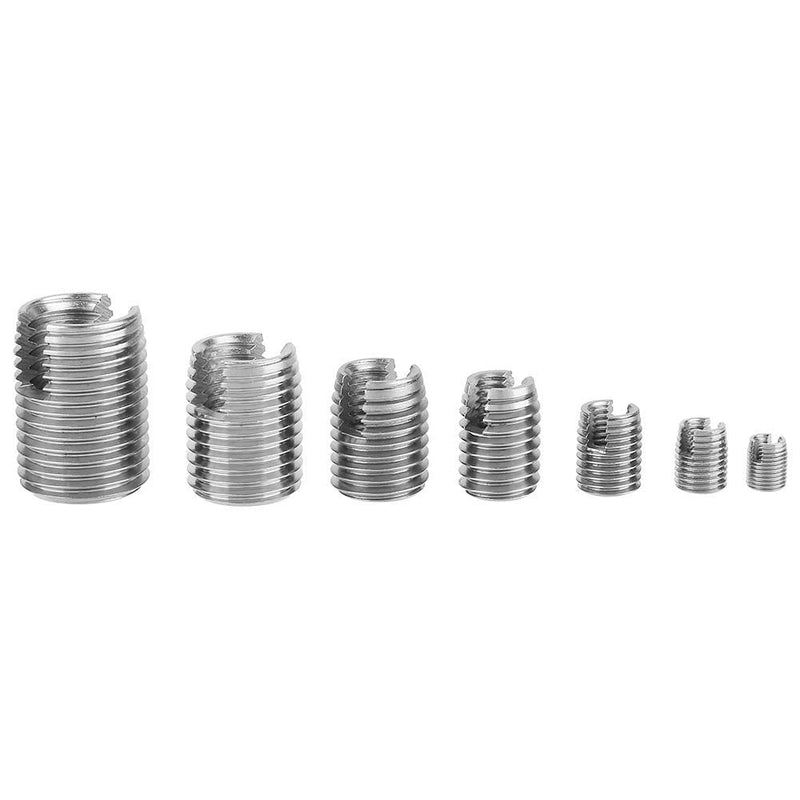  [AUSTRALIA] - 50Pcs Stainless Steel Inner Thread Self Tapping Thread Inserts Set Thread Reinforce Repair Tool M3-M12 with a Storage Case