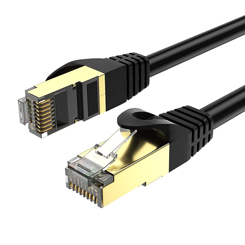  [AUSTRALIA] - Tainston Ethernet Cable(10 Feet) Cat7 Network Cord Patch Cable SSTP/SFTP Double Shielded 10 Gigabit 600MHz LAN Cable 10FT