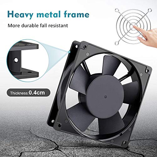  [AUSTRALIA] - Wathai 120mm x 25mm AC Power Axial Cooling Fan 110V 120V Dual Ball for Electronic Equipment 120x120x25mm