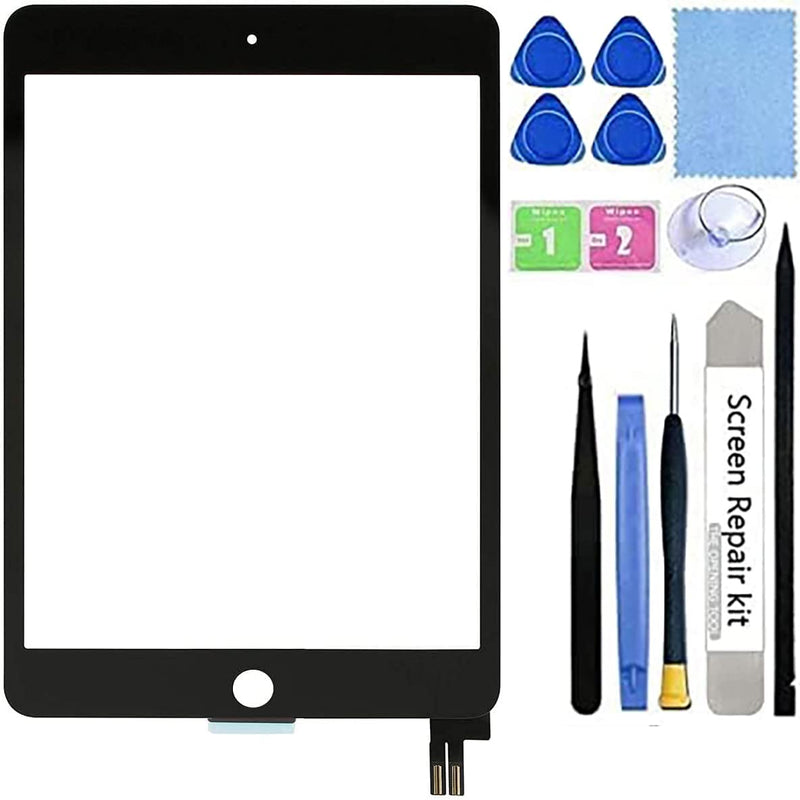  [AUSTRALIA] - Touch Screen Digitizer Replacement for iPad Mini 5 2019 7.9 inch A2124 A2125 A2126 A2133 Front Glass Panel Assembly(Not LCD) with Pre-Installed Adhesive,Tools Kit,Black Black