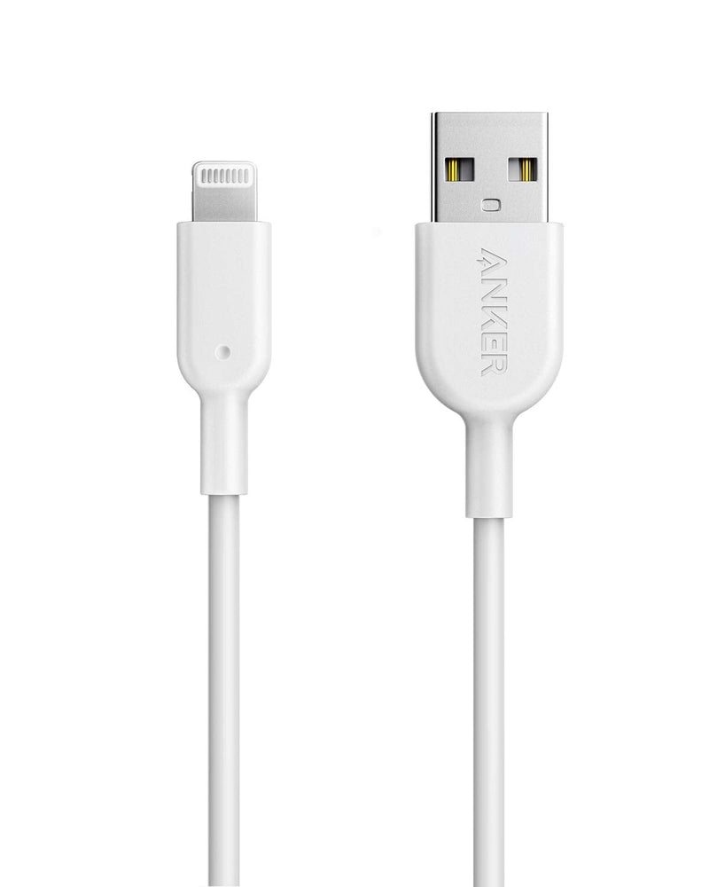  [AUSTRALIA] - Anker PowerLine II iPhone Charging Cable, Lightning Cable, MFi Certified for iPhone 13/12/11/Pro/XS/XS Max/XR/X/8/8 Plus/7/7 Plus/6s/6/6 Plus (White) , 0.9m 0.9m white