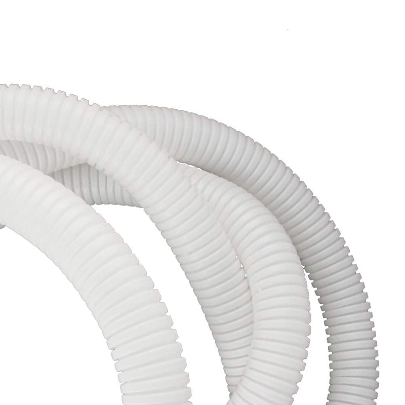  [AUSTRALIA] - Aicosineg Cable Sleeves 8.2ft 2/3 Inch Electrical Conduits Non-Split Wire Loom Tubing Corrugated Tube Polyethylene Hose Cover for Home Outdoor Automotive Marine Wire Harness Wrap White 1PCS