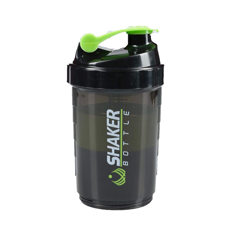  [AUSTRALIA] - Greneric Protein Shaker Bottle 16 Ounce Leak Proof Class Portable Gym Shaker Water Bottle with Measurement line BPA Free Plastic Sports Mixer Cup Fit Most Cup Holders Green