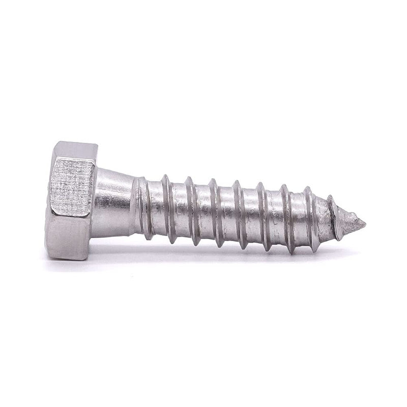  [AUSTRALIA] - 1/4" x 1-1/4" Hex Head Lag Screws Bolts, 304 Stainless Steel 18-8, Full Thread, Hexagon Head Wood Screws 25 PCS 1/4 x 1-1/4" (25 PCS)