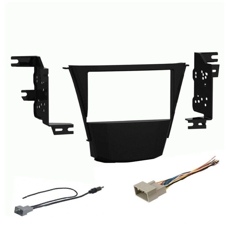  [AUSTRALIA] - Car Stereo Dash Mount Kit, Wire Harness and Antenna Adapter Combo to Install a Double Din Size Aftermarket Radio for 2007-2013 Acura MDX (2010-2013 No Factory Nav)- No Factory Premium System