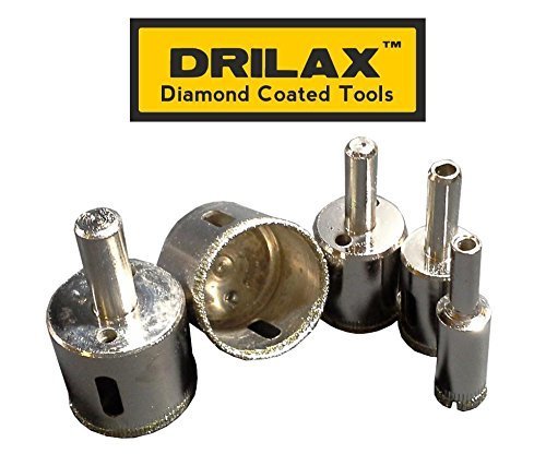 Drilax Diamond Drill Bit Hole Saw Extra Tall Long Drilling Quartz Granite Countertop Ceramic Porcelain Tile Glass 3/4, 1, 1 1/4, 1 3/8, 1 1/2 Inch 5 Pieces Set - LeoForward Australia