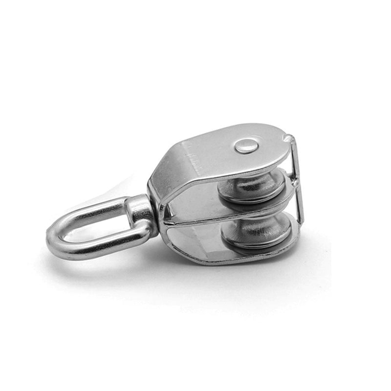  [AUSTRALIA] - 2 pcs/Set 25mm 304 Stainless Steel Double Rope Pulley Block