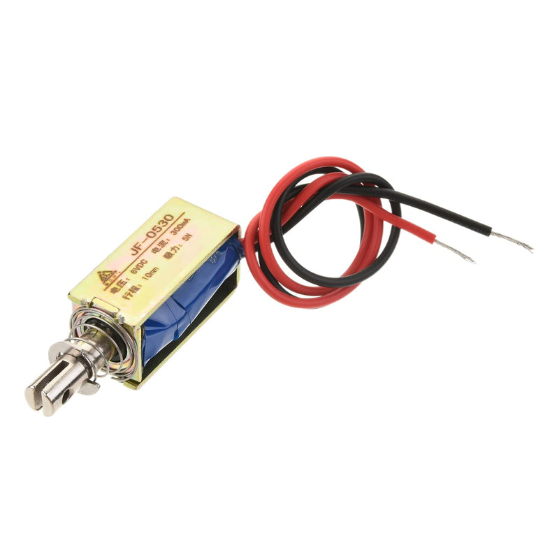  [AUSTRALIA] - Fielect DC 6V 0.3A 5N 10mm Pull Type Open Frame Linear Motion Solenoid Electromagnet JF-0530