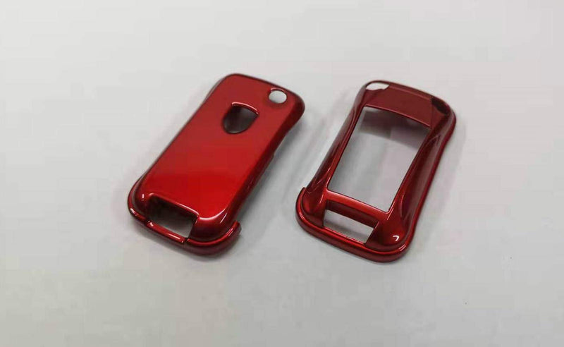 GHXSport Gloss Metallic Red Color Flip Key Remote Key Protection Case for Porsche Cayenne Turbo S GTS V6 V8 - LeoForward Australia