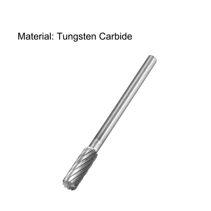 uxcell Tungsten Carbide Rotary Files 1/8" Shank, Single Cut Top Toothed Cylinder Shape Rotary Burrs Tool 4mm Dia, for Die Grinder Alloy Steel Hard Metal Polishing Model Engineering - LeoForward Australia