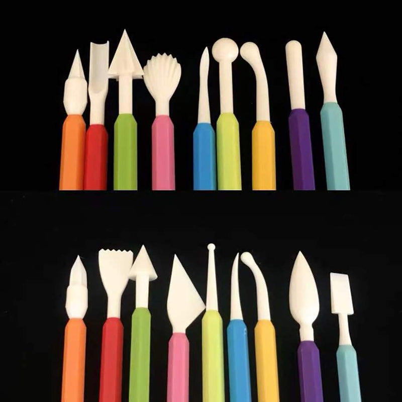  [AUSTRALIA] - 9pcs Fondant Modeling Tools Set Gum Paste for Cake Decorating, Cake Marshmallow Sculpting Tools Set