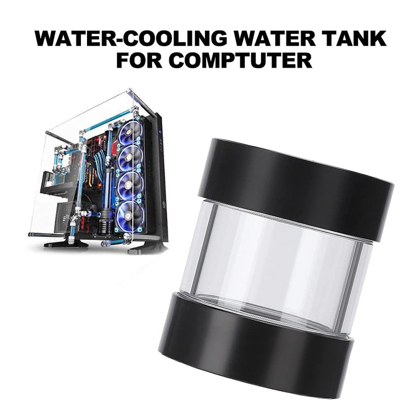  [AUSTRALIA] - 3 Holes Cylindrical Computer Water CoolingTank,YSX-6PC 50mm OD Water Cooling Tank Cylinder Water Cooled Reservoir Tank Water Cooling Radiator with G1/4 Thread Holes for Computer Desktop