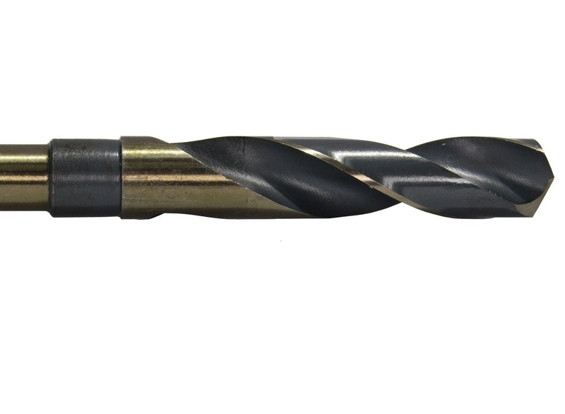  [AUSTRALIA] - Drill America - KFDRSD9/16 9/16" Reduced Shank High Speed Steel Black & Gold KFD Drill Bit with 1/2" Shank, KFD Series 9/16"