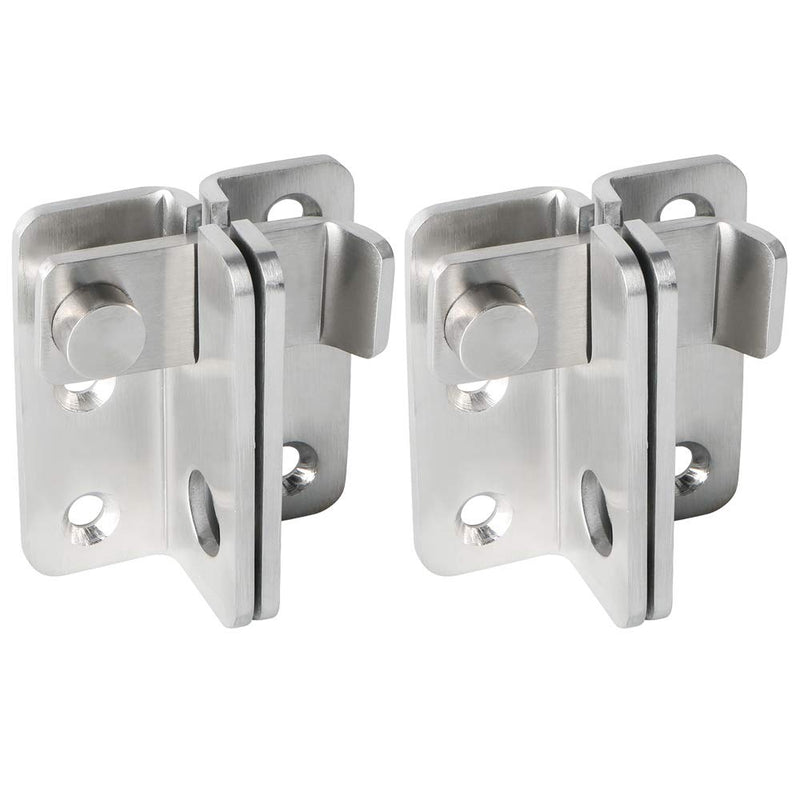  [AUSTRALIA] - Alise 2 Pcs Flip Latch 3-mm Thickened Heavy Duty Hasp Safety Door Lock Gate Latches for Double Door Window Barn Closet Drawer Cabinet Garage,Stainless Steel Brushed Nickel Large Size