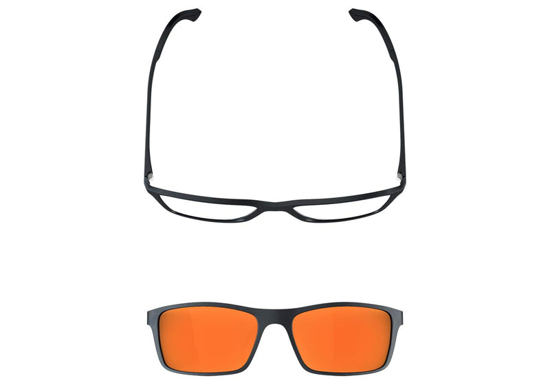  [AUSTRALIA] - DefenderShield Versa Series Blue Light Blocking Glasses for Computer Mobile Gaming 2in1 interchangeable for Day/Night Black 0.0 x