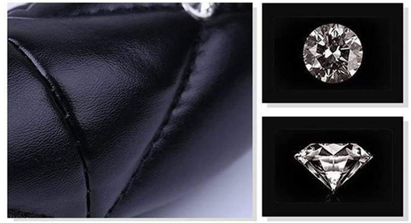  [AUSTRALIA] - KAFEEK Diamond Soft Leather Steering Wheel Cover with Bling Bling Crystal Rhinestones, Universal 15 inch Anti-Slip