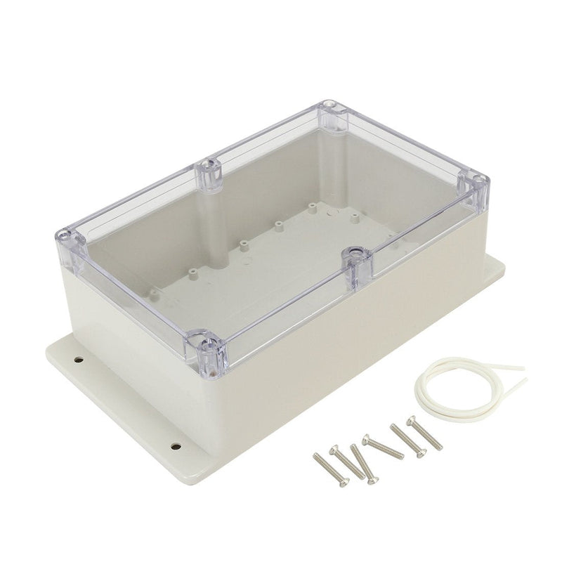  [AUSTRALIA] - Awclub ABS Plastic Junction Box, Dustproof Weatherproof IP65 Electrical Box - Universal Project Enclosure Pale Pale Grey, with PC Transparent/Clear Cover and Fixed Ear 9.1"x5.9"x3.4"(230x150x87mm) 9.1"x5.9"x3.4"