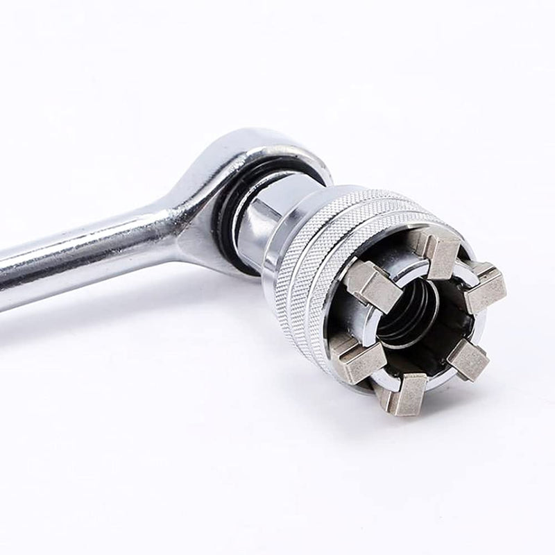  [AUSTRALIA] - Universal Adjustable Socket Wrench, 3/8inch Adjustable Driver Torque Ratchet Socket Adapter Wrench Socket Repair Tool