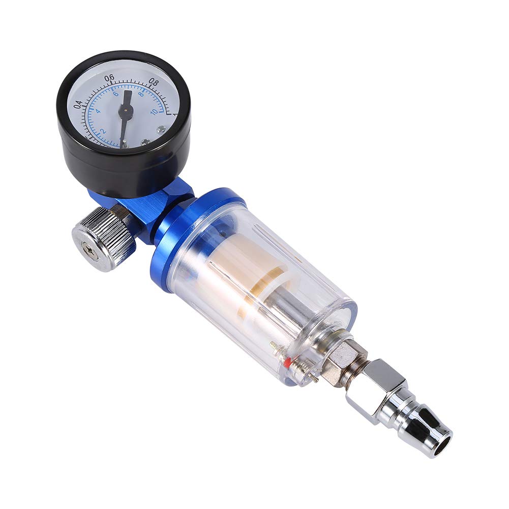  [AUSTRALIA] - Pressure regulator filter air pressure regulator with water separator and pressure gauge, air regulator pressure regulator filter with 1/4'150mm vehicle connection