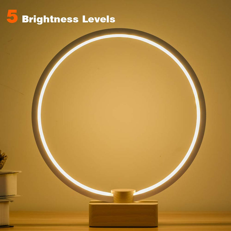 LONRISWAY LED Wood Table Lamp, Bedroom Bedside Night Light, Dimmable Led Lighting, Creative Home Decor, Unique House warmging Gift 1.3m Cable, 5W 350LM Nightstand Lamps - LeoForward Australia