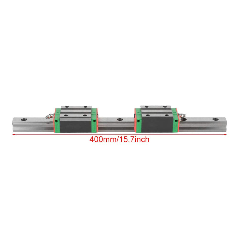  [AUSTRALIA] - Linear Guide Walfront HGR20-400mm/15.7inch 4-point Contact Rail Slide Carriage CNC Router with 2pcs Rail Block