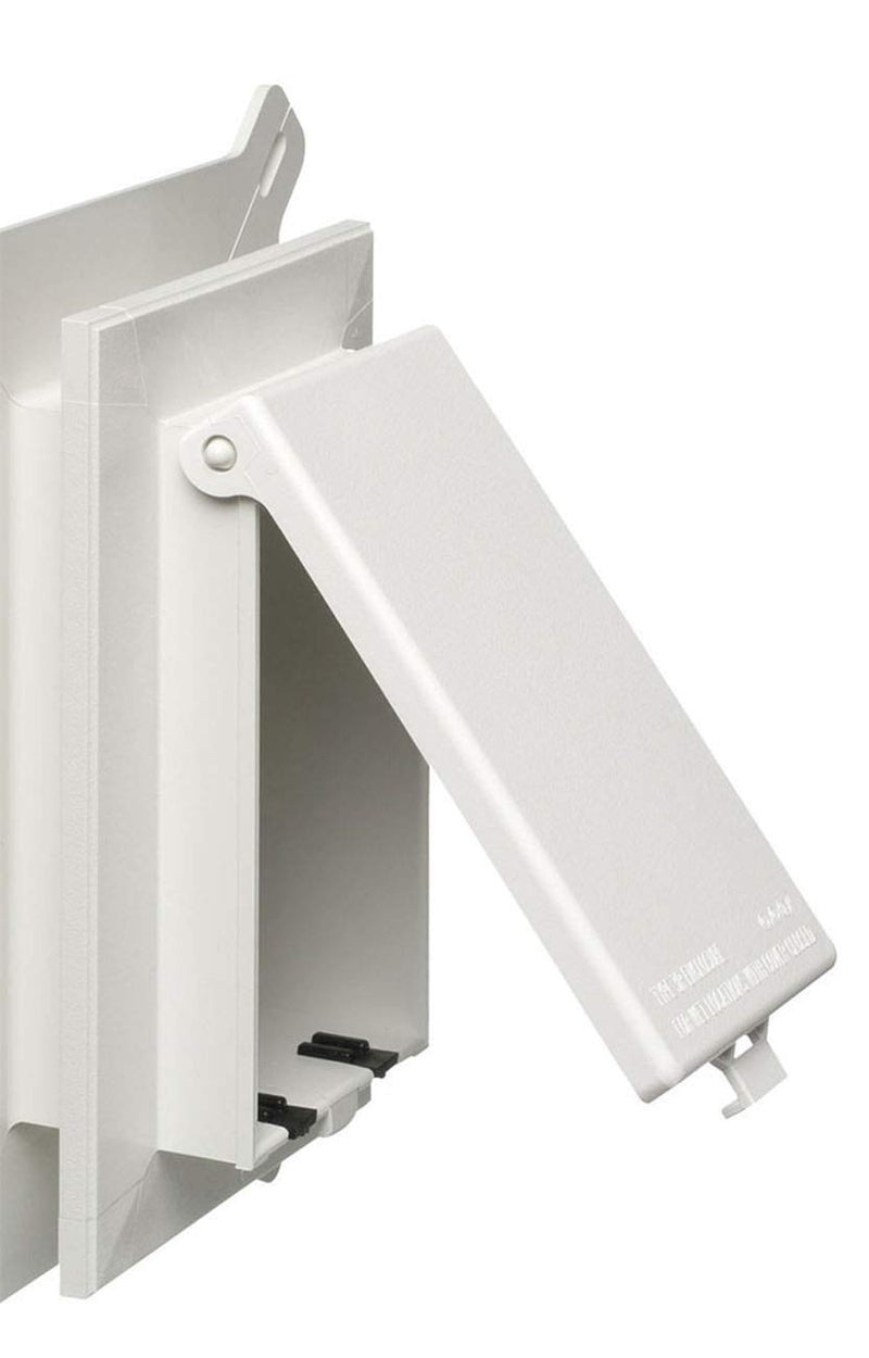 iMBAPrice (1-Pack) DBVW-1 Extra Duty Piantable Replacement Cover for Arlington DBVR1W/DBVS1W/DBVM1W/DBVMA1W 1-Gang (Vertical) in Box Electrical Outlet Box - White 1-Gang (Vertical) - White 1-Pack - LeoForward Australia