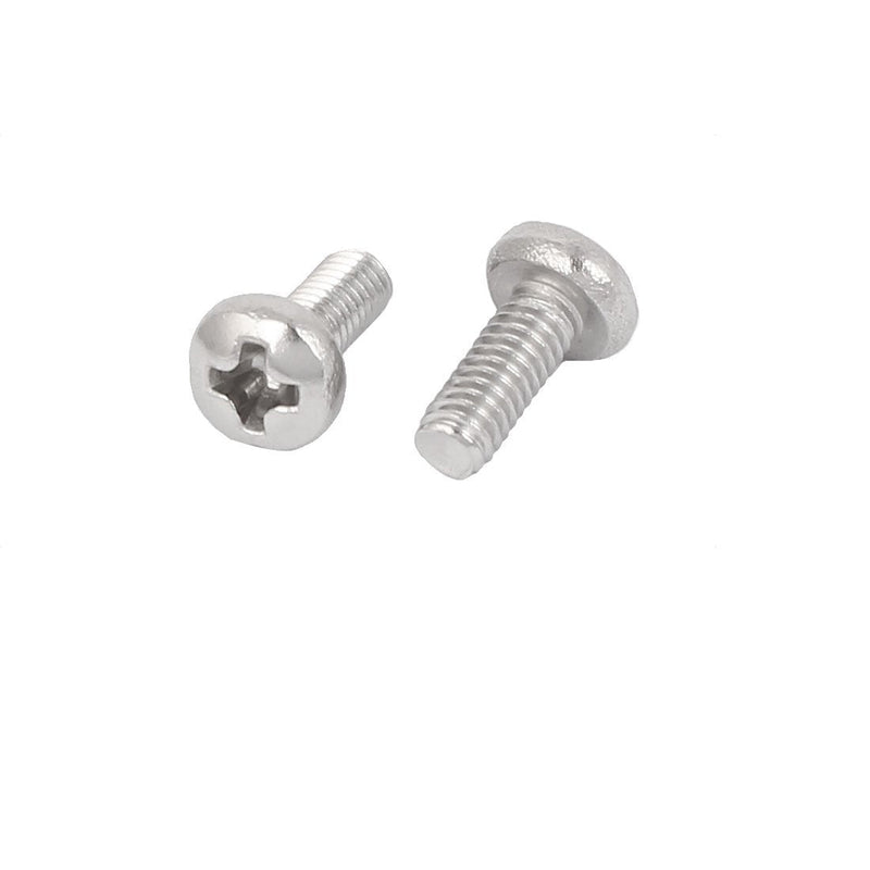  [AUSTRALIA] - uxcell M2.5x6mm 316 Stainless Steel Phillips Pan Head Machine Screws Silver Tone 50 Pcs