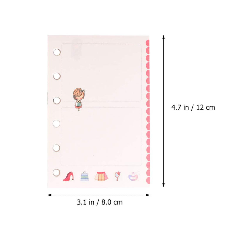  [AUSTRALIA] - NUOBESTY 3PCS Binder Refill Paper A7 Loose Leaf Paper Colorful 6 Hole Notebook Refills Pages for School Store Office