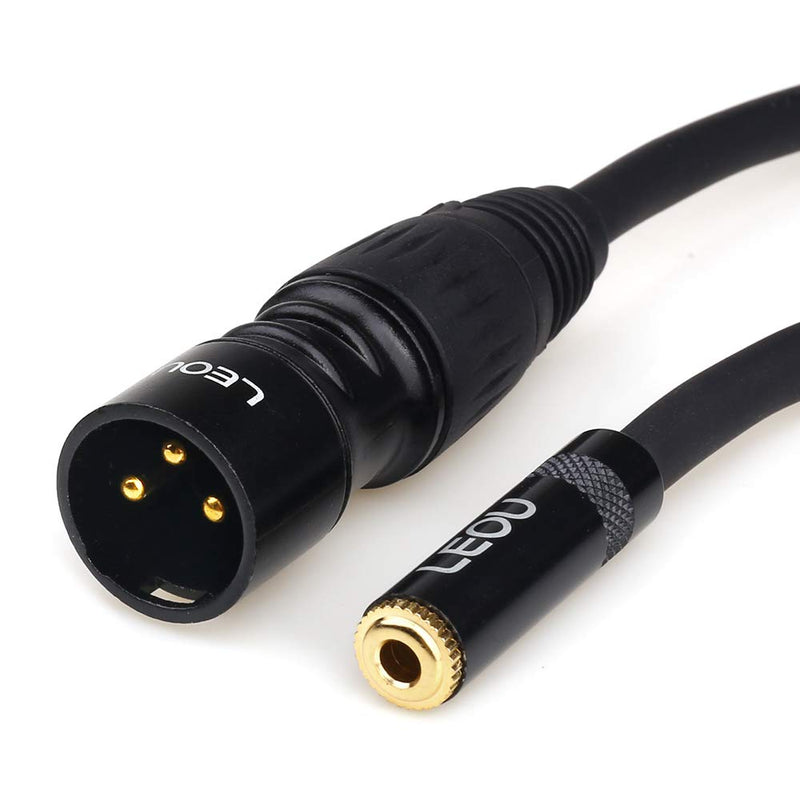  [AUSTRALIA] - 3.5mm Female Mini Jack Stereo to XLR Male Microphone Cable, 1/8" Female TRS to XLR 3 Pin Adapter Cord Converter (3.3ft) 3ft