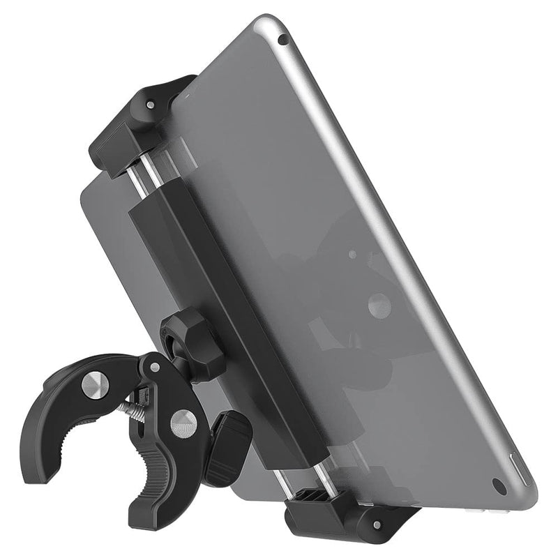  [AUSTRALIA] - Tablet iPad Holder for Bike, iPad Mount Stand for Spinning Bike, Exercise Bike, Microphone Stand, Bicycle, Motorcycle, Treadmill, Fit for iPad Pro 12.9/Air/Mini, Surface Pro/Go, Galaxy Tabs (5.5”-13”)