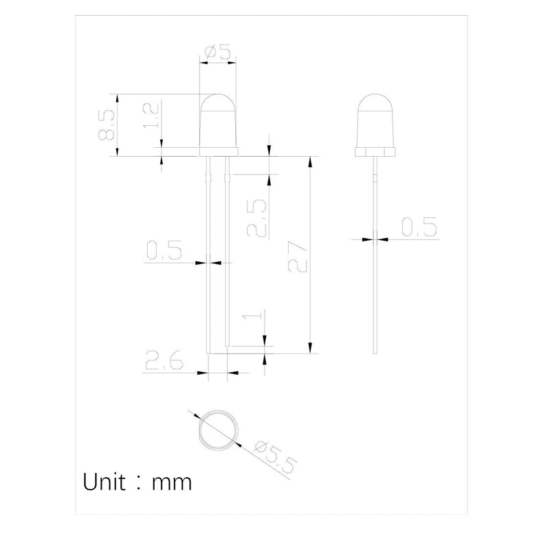  [AUSTRALIA] - EDGELEC 100pcs 5mm Yellow Flicker Flickering LED Diodes Candle Flicking Lights Clear Round Lens 29mm Long Lead DC 2V Light Emitting Diode Lamp Bulb +100pcs Resistors (470ohm for DC 6-12V) Included [F] 5mm Flickering Light [06] Yellow / 100pcs