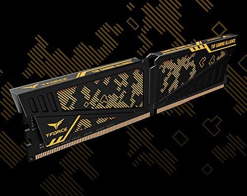  [AUSTRALIA] - TEAMGROUP T-Force Vulcan TUF Gaming Alliance DDR4 16GB Kit (2x8GB) 3200MHz (PC4-25600) CL16 Desktop Memory Module Ram - TLTYD416G3200HC16CDC01 16GB (2x8GB) DDR4 3200MHz CL 16-18-18-38 Yellow Camouflage (TUF)