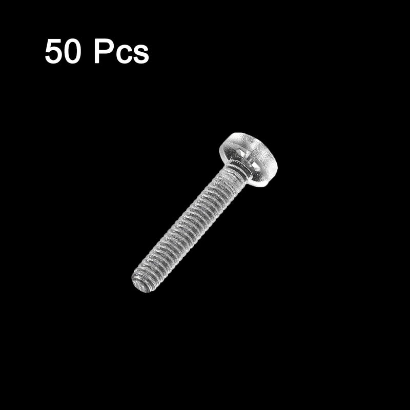  [AUSTRALIA] - uxcell M2x12mm Plastic Phillips Bolts 50pcs PC Pan Head Machine Screws Transparent