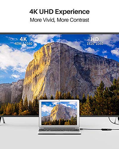  [AUSTRALIA] - iVANKY 4K Active Mini DisplayPort to HDMI Adapter - 4K 60Hz [0.24m/0.65FT, Super Slim] Mini DP to HDMI Adapter for MacBook Air/Pro, Surface Pro/Dock/Book, Monitor, Projector Black