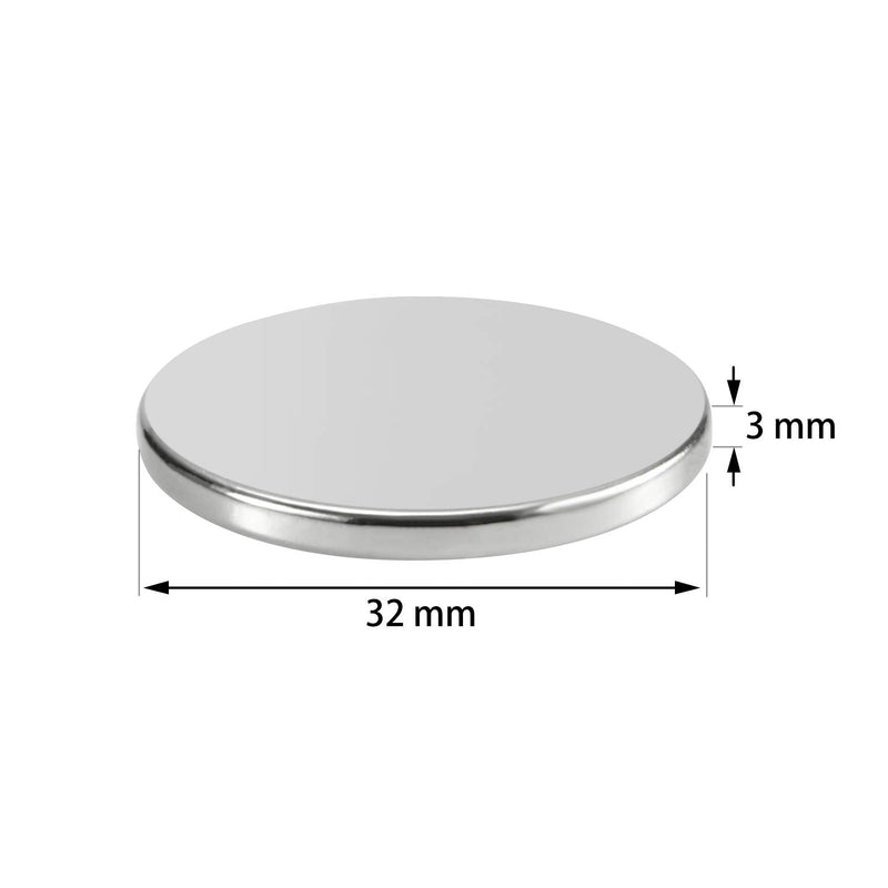 MWRF Source N52 N45 N38 Neodymium Disc Magnets, 1.26 inch x 1/8 inch (16PC, 20 LB Pull Force) 16PC - LeoForward Australia