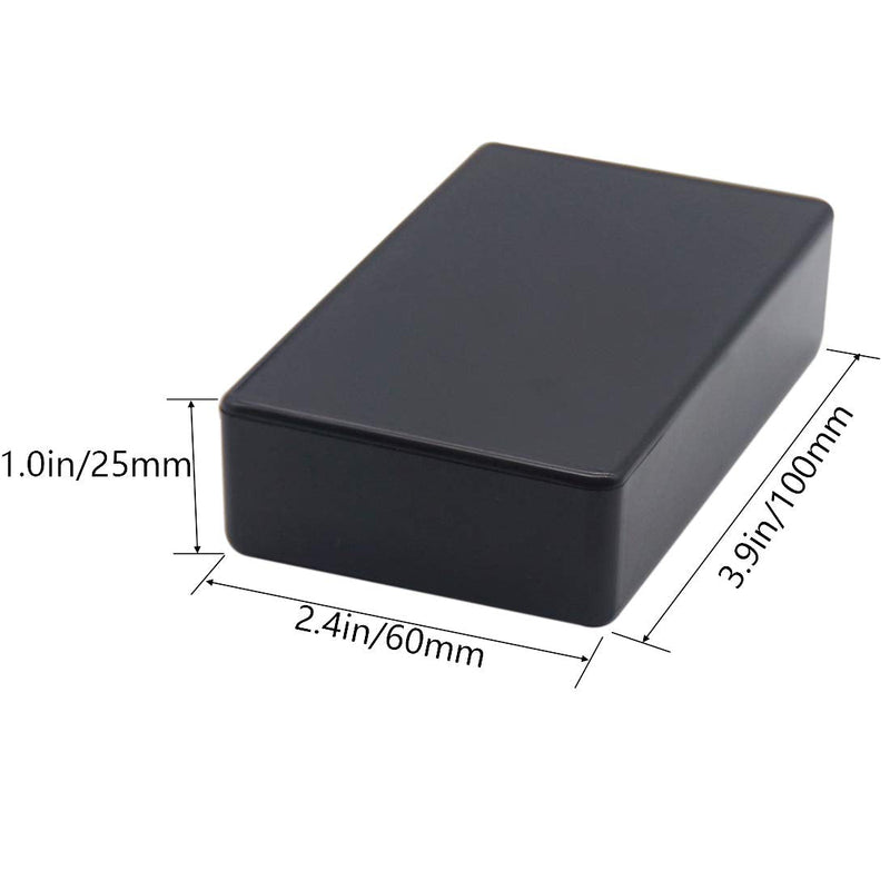  [AUSTRALIA] - Zulkit 8 Packs Project Boxes ABS Plastic Electrical Project Case Power Junction Box Black 3.94 x 2.36 x 0.98 inch (100 x 60 x 25) 3.94" x 2.36" x 0.98"(8 Pieces)