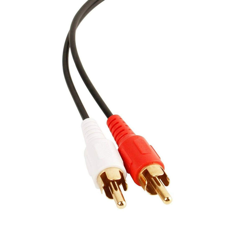 CNE63417 2 x RCA Male, 1 X 3.5mm Stereo Female, Y-Cable 6-Inch Gold Plated Connector, 2-Pack 2 Pack Dual RCA Male to Female - LeoForward Australia