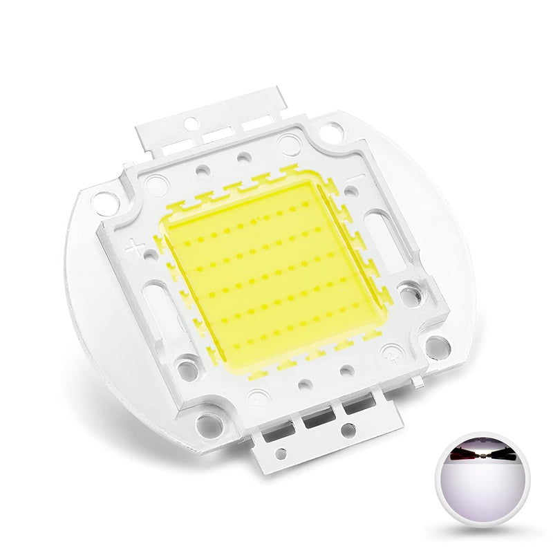  [AUSTRALIA] - CHANZON High Performance LED Chip 50W White (6000K - 6500K/1500mA/DC 30V - 34V/50W) Super Bright Intensity SMD COB Light Emitter Components Diode 50W Bulbs Lamp Beads DIY Lighting