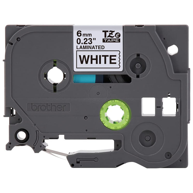  [AUSTRALIA] - Brother Genuine P-touch TZE-211 Label Tape 1, 1/4" (0.23") Standard Laminated P-touch Tape, Black on White, Laminated for Indoor or Outdoor Use, Water Resistant, 26.2 Feet (8M), Single-Pack 1/4"