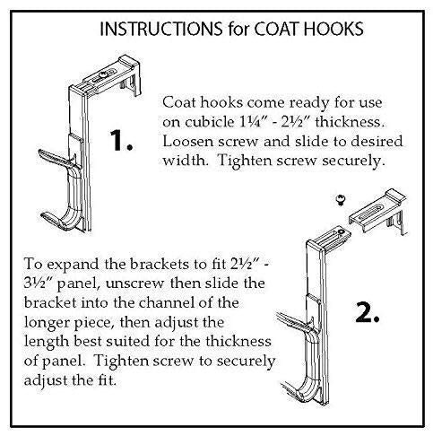  [AUSTRALIA] - ModTek High Strength Cubicle Wall Hook (Large Wall Hook 1 Pack) Large Wall Hook 1 pack