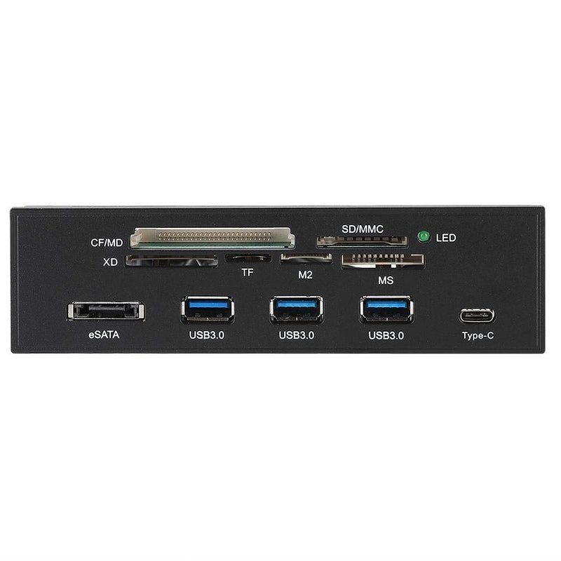  [AUSTRALIA] - Wendry Internal Card Reader, Multi-Function Super Speed USB 3.0 Hub w/Card Reader Dashboard Fits Any 5.25inches Computer Case Front Panel