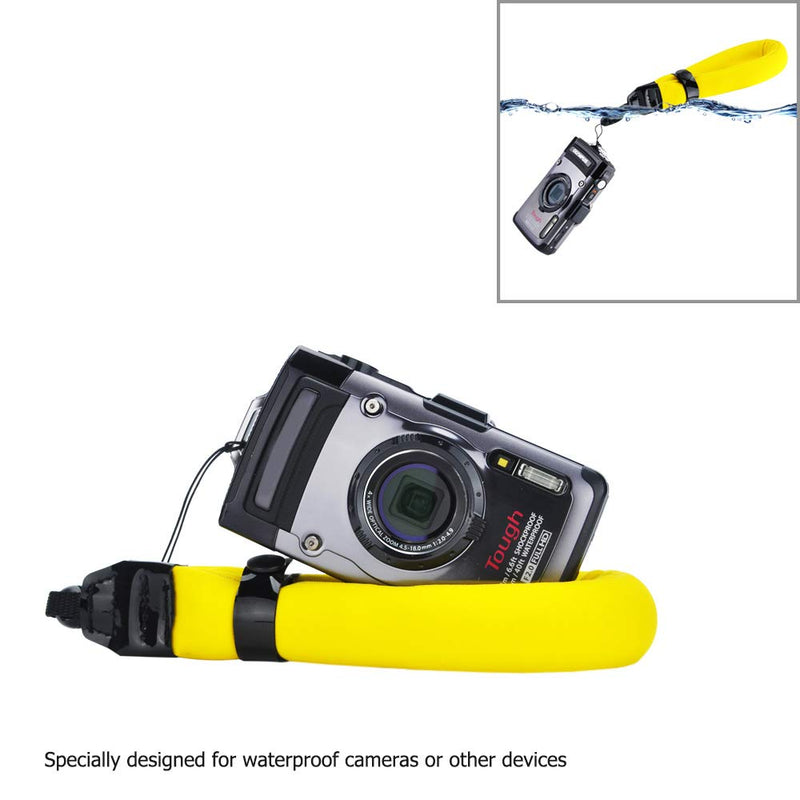  [AUSTRALIA] - 2 Pack Waterproof Camera Float Strap for Fuji Fujifilm XP140 XP130 XP120 XP90 XP80 GoPro Hero8 Hero7 Hero6 Olympus TG-6 TG-5 TG-4 TG-3 TG-870 Nikon W300 W150 W100 AW120 AW110 Canon D30 D20 & More Yellow & Orange