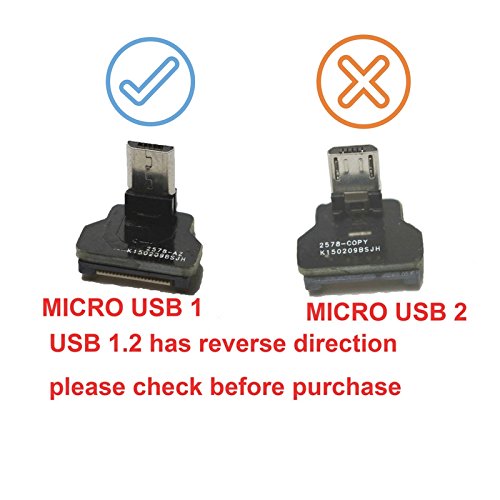  [AUSTRALIA] - Permanent Slim Flat Micro USB FPV Flat Slim Thin Ribbon FPC Cable Micro USB 90 Degree Angle to Micro USB 90 UP for sync and Charging (50CM) 50CM