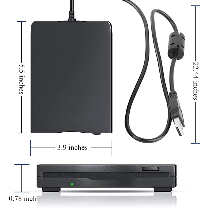  [AUSTRALIA] - Floppy Disk Reader External Floppy Disk Drive Floppy Disk Reader USB 3.5-inch USB Floppy Disk Reader 1.44 MB FDD Portable Floppy Disk for PC Windows/XP / 7/8/10/11 Plug and Play black neutral medium